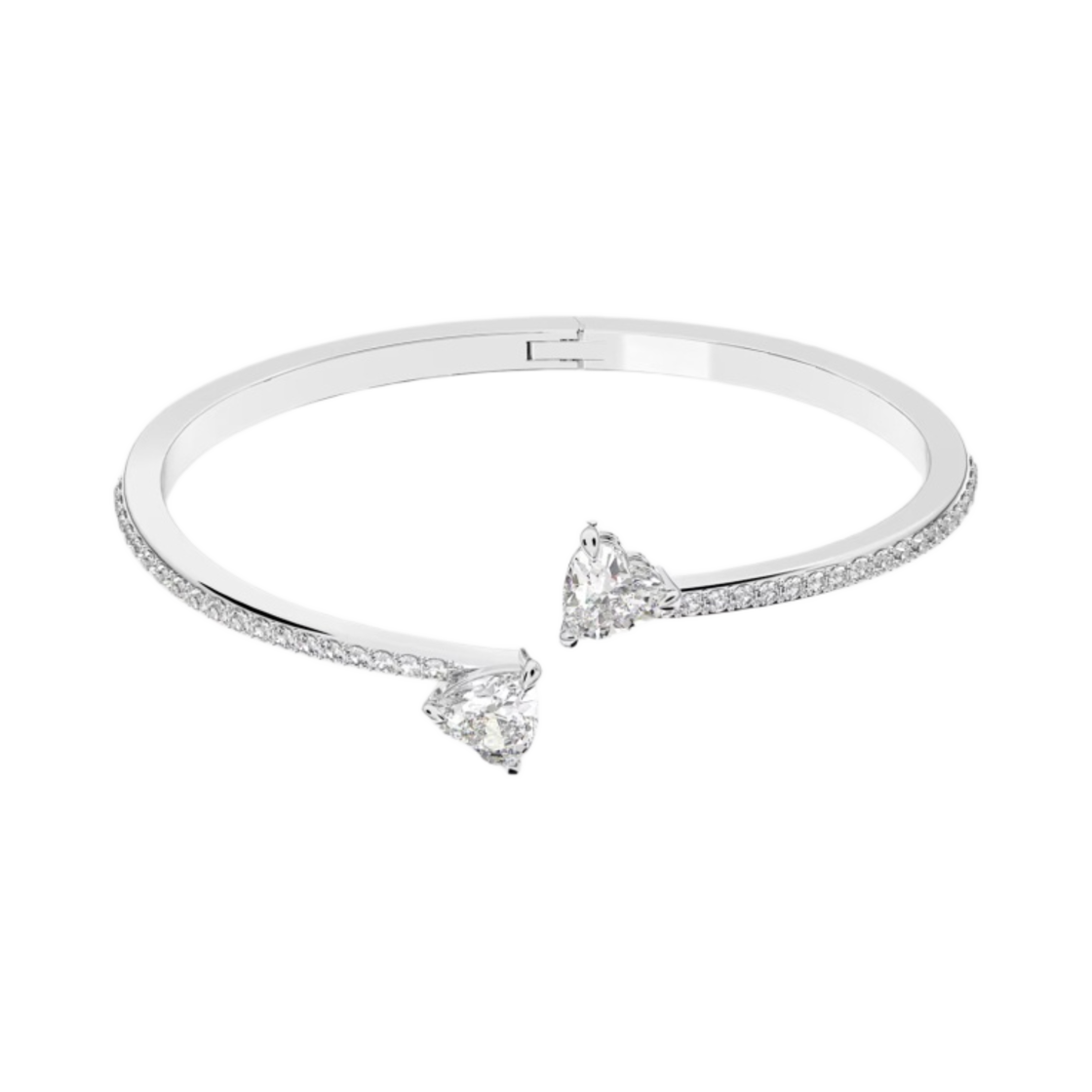 5518814 (W) Swarovski Attract Soul Bangle Heart White Rhodium Plated