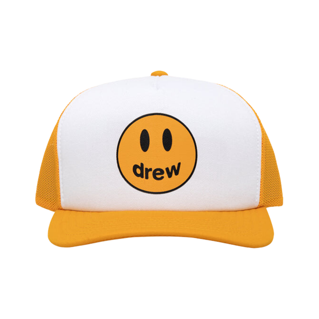 드류 하우스 마스코트 트러커 햇 화이트 골든 옐로우(Drew House Mascot Trucker Hat White Golden Yellow)