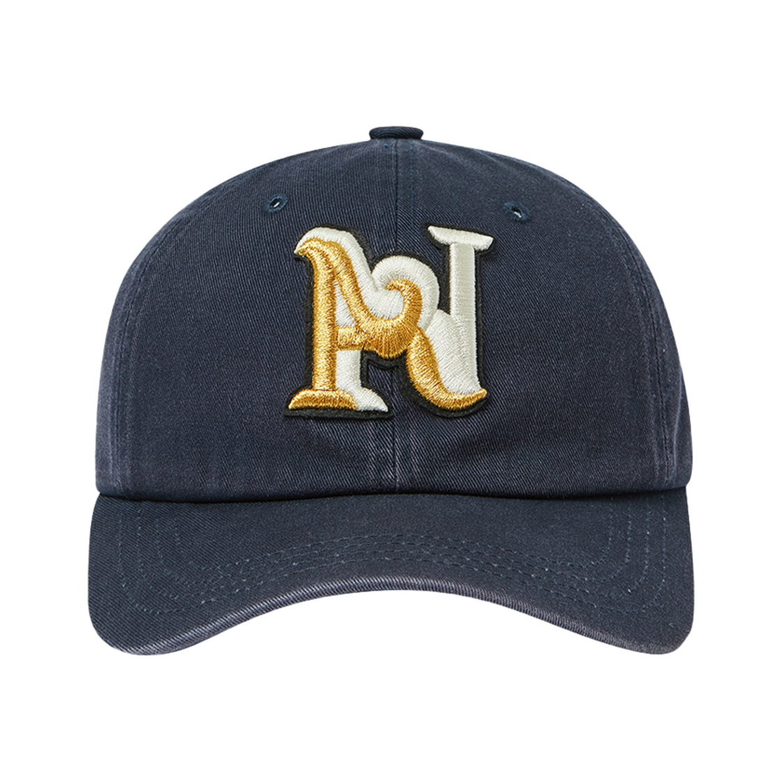 NV24FACA01NV N ARCHIVE Vintage Washing Alpabet Logo Cotton Ball Cap Navy