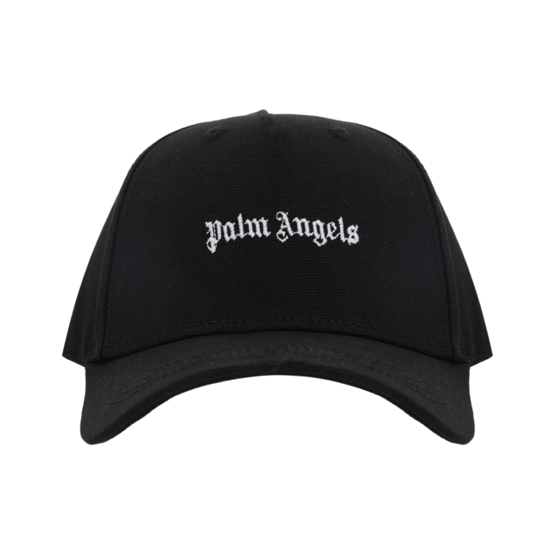 팜 엔젤스 클래식 로고 캔버스 베이스볼 캡 블랙 화이트(Palm Angels Classic Logo Canvas Baseball Cap Black White)