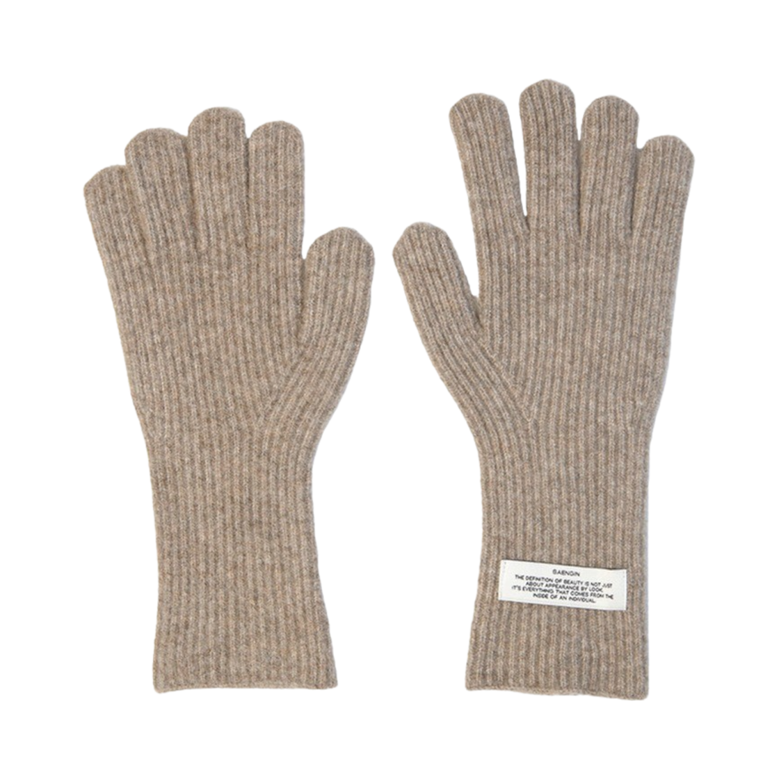 23WTGL006 Saenginstudios Luv Mood Wool Gloves Light Brown