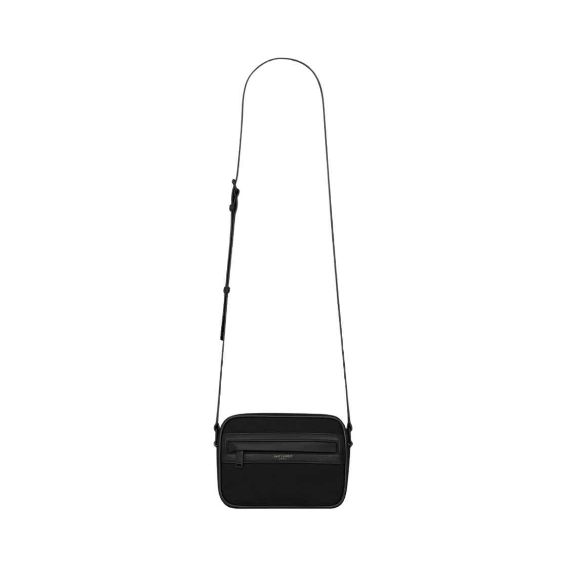 생로랑 캠프 스몰 카메라 백 에코닐 앤 램스킨 블랙(Saint Laurent Camp Small Camera Bag In Econyl And Lambskin Black) - 1