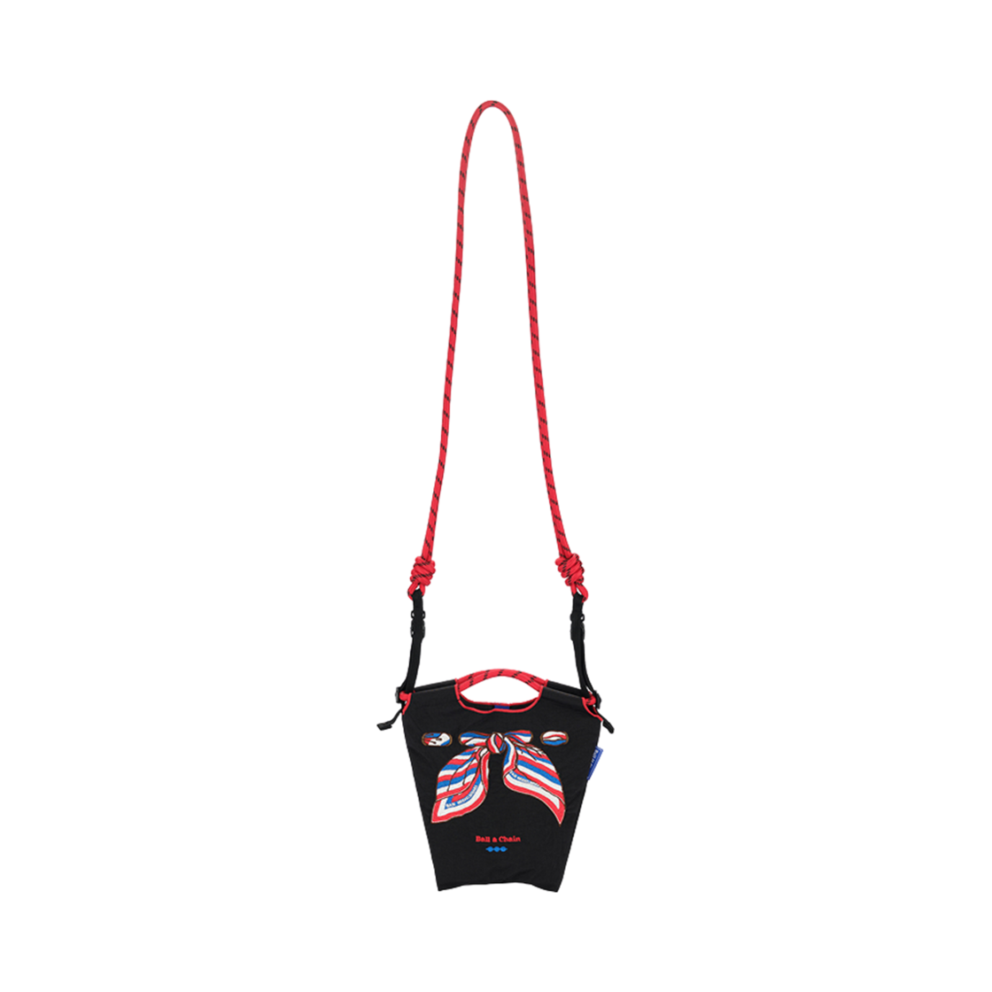볼 앤 체인 산 히데아키 스카프 에코백 S 블랙(Ball & Chain San Hideaki Scarf Eco Bag S Black)