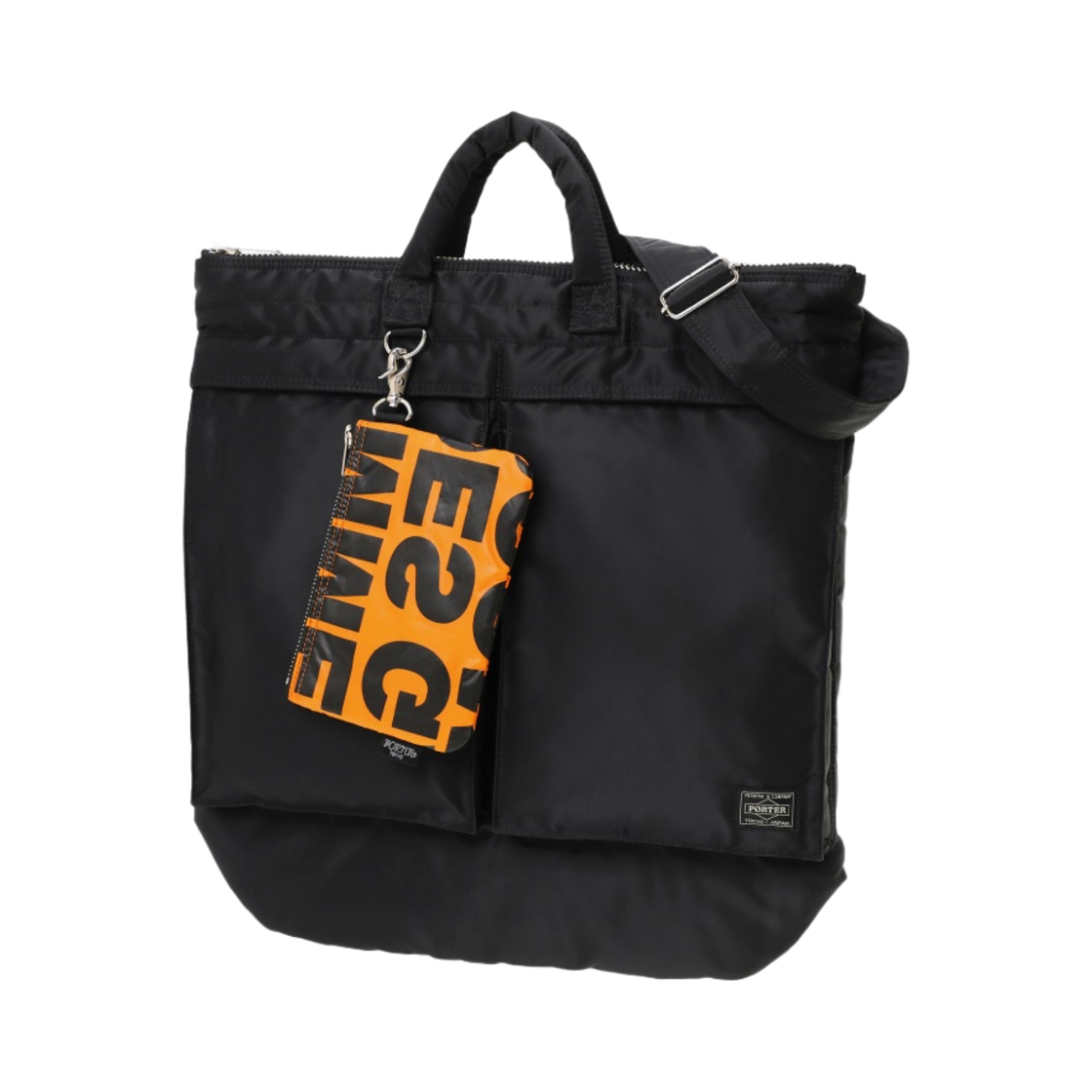 포터 x 꼼데가르송 탱커 헬멧백 M 블랙(Porter x Comme des Garcons Tanker Helmet Bag M Black)