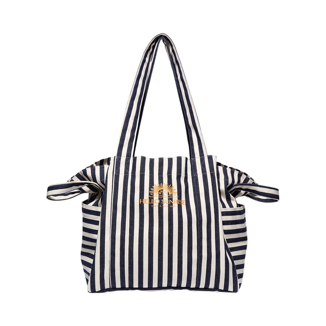 헬로선라이즈 빅 토트백 블루 스트라이프(Hello Sunrise Big Tote Bag Blue Stripe)