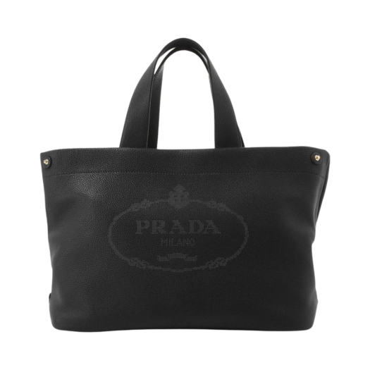 Prada Leather Tote Bag Black