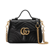 Gucci GG Marmont Mini Top Handle Bag Black