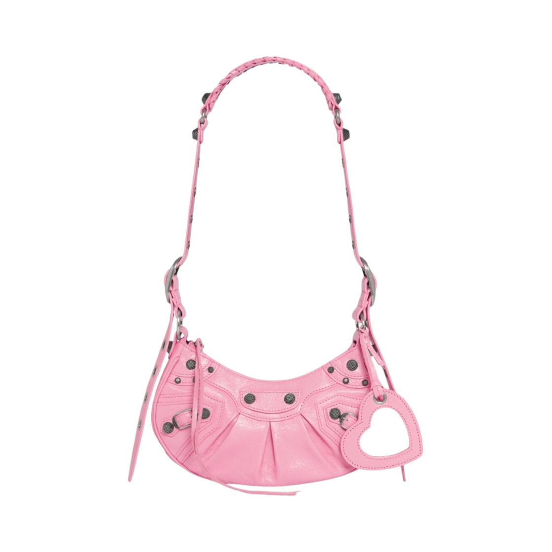 6713091VG9Y5812 Balenciaga Arena Lambskin Le Cagole XS Shoulder Bag Pink