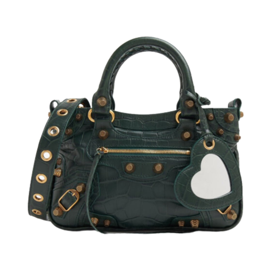 75152323EBM3017 Balenciaga Neo Cagole S Handbag Green