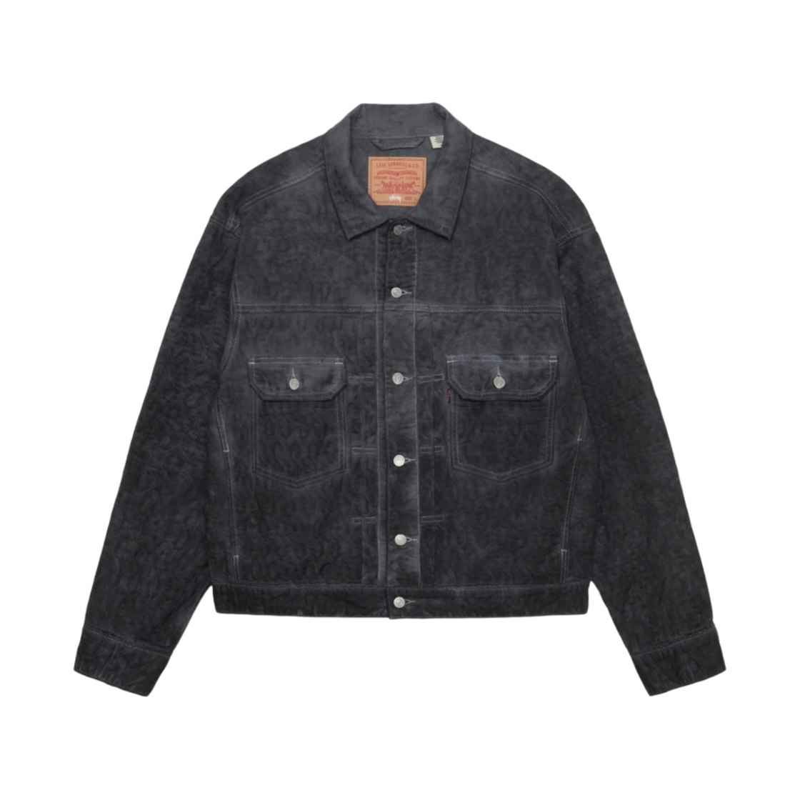 스투시 x 리바이스 자카드 트러커 자켓 블랙(Stussy x Levi's Jacquard Trucker Jacket Black)