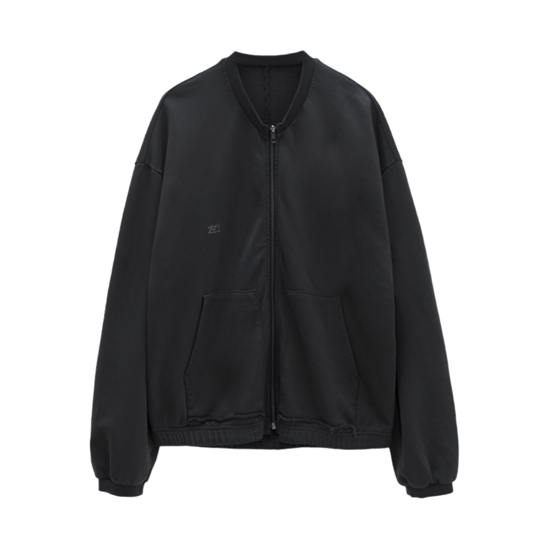 폴리테루 휴먼인덱스 인덱스 집 저지 자켓 워시드 블랙