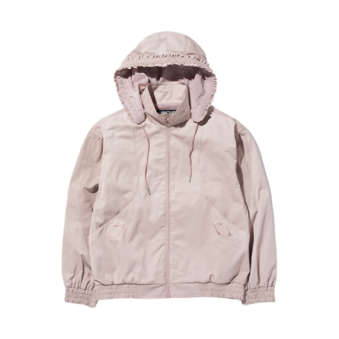 (W) 미스치프 보넷 후드 자켓 핑크 베이지((W) Mischief Bonnet Hoodie Jacket Pink Beige)