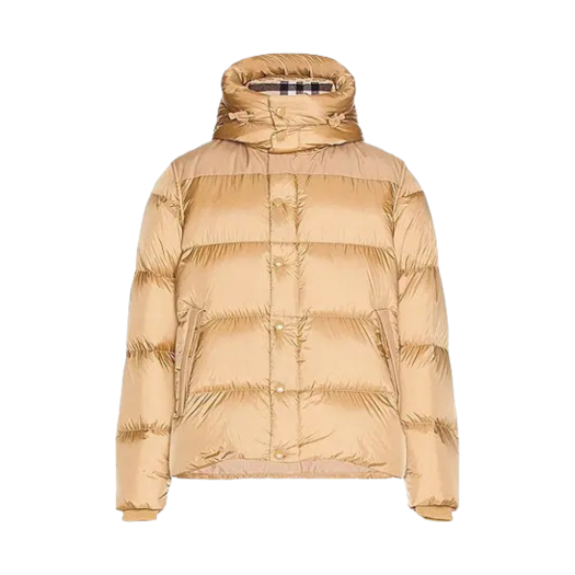 Burberry Detachable Sleeve Hood Puffer Jacket Beige