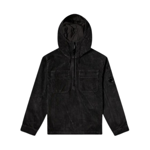 C.P. Company Corduroy Hooded Overshirt Black - 21FW