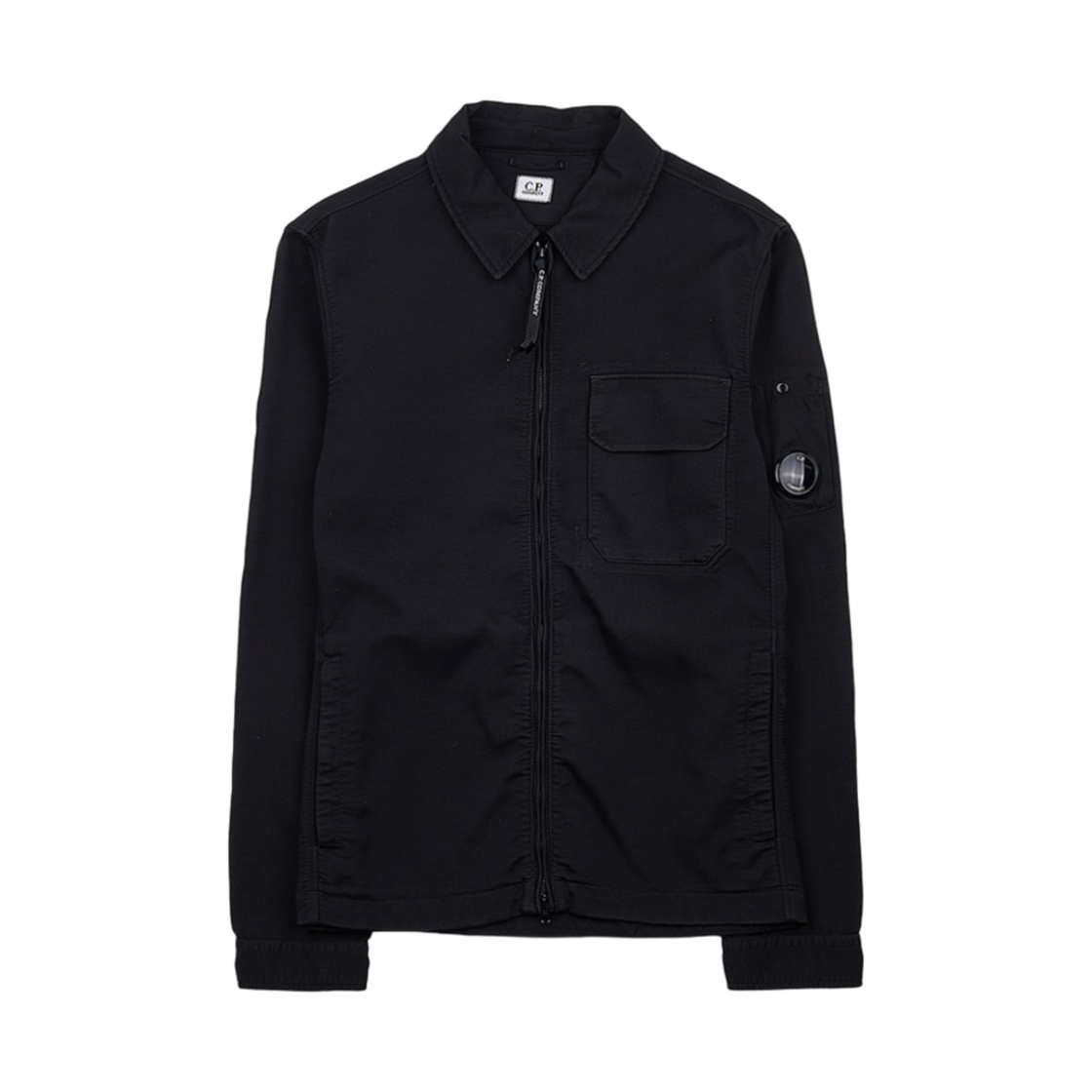 C.P. 컴퍼니 나일론 더블 위브 지퍼 오버셔츠 블랙 - 23FW