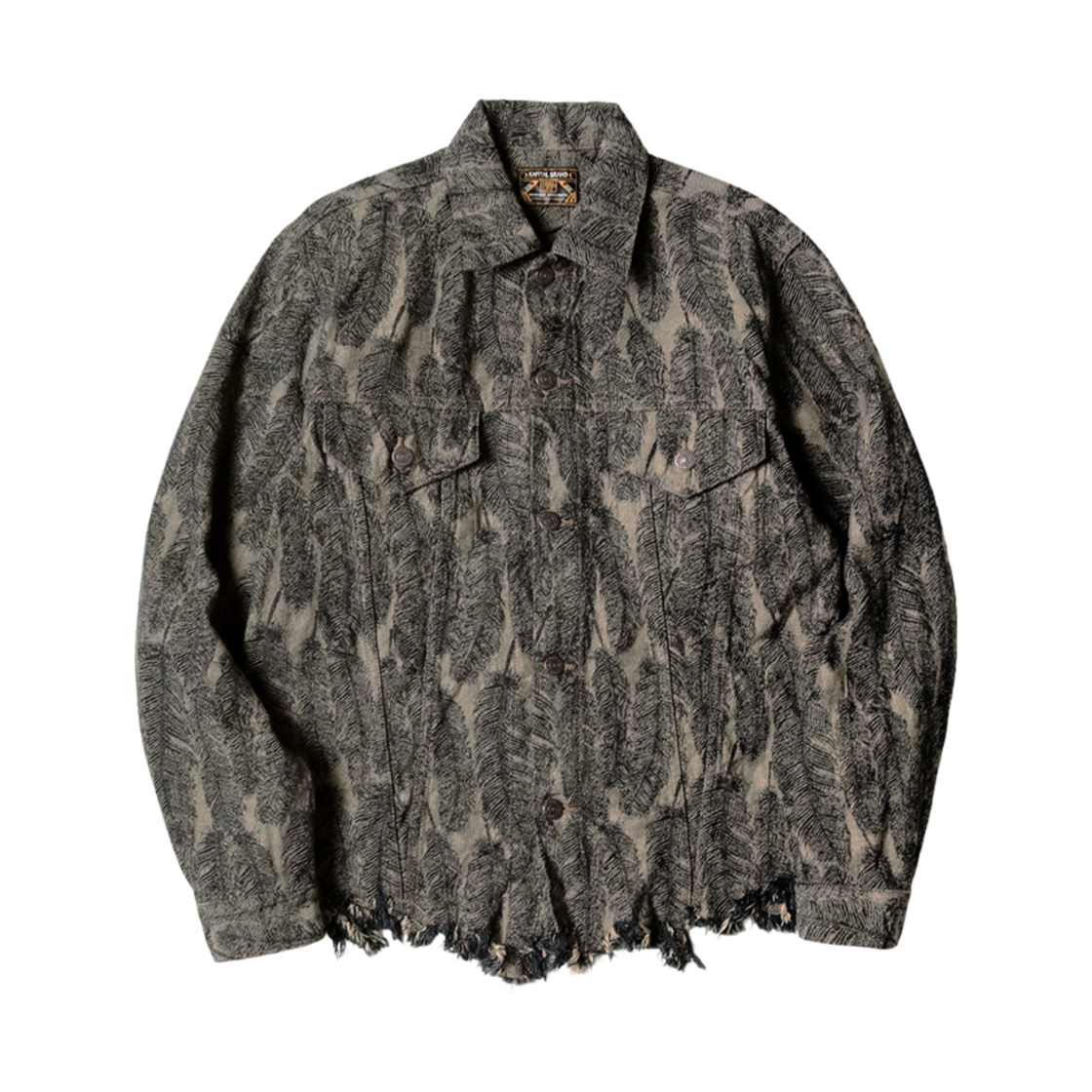 K2503LJ024 Kapital 12 oz. Magpie Denim 3rd Jacket Black Beige