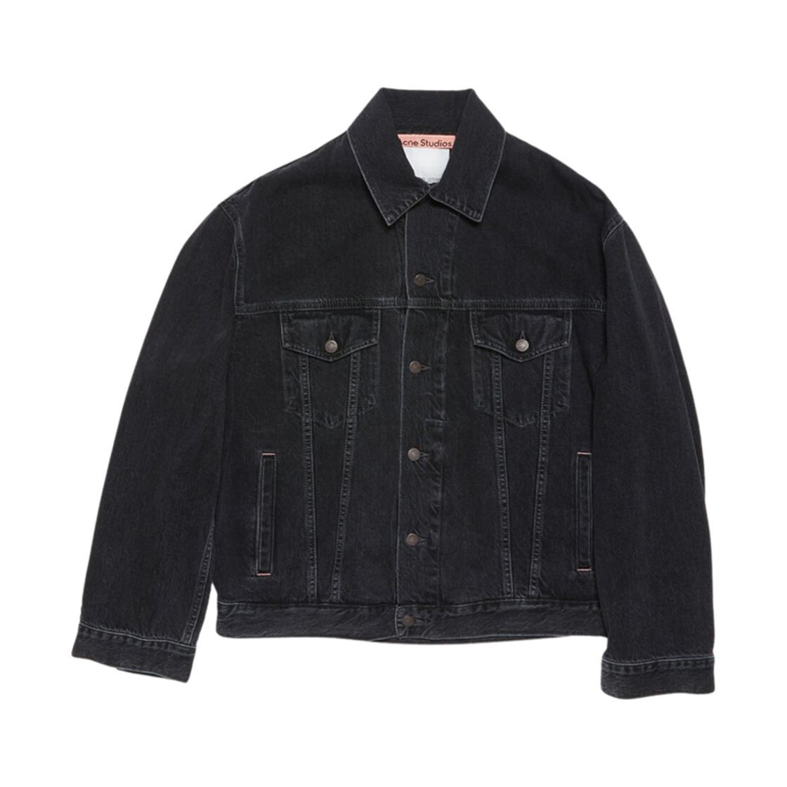 C90179-900 Acne Studios Relaxed Fit Denim Jacket Black