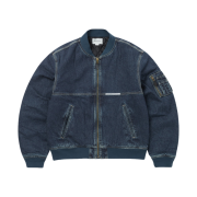 Thisisneverthat Denim Bomber Jacket Blue