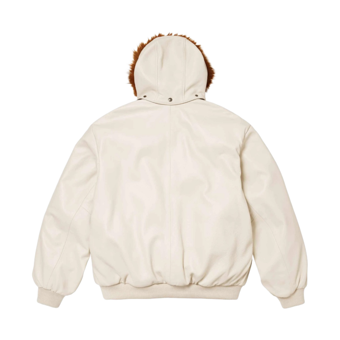 슈프림 x 쇼트 후드 레더 봄버 자켓 스톤 - 24SS(Supreme x Schott Hooded Leather Bomber Jacket Stone - 24SS) - 2