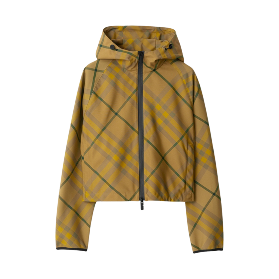 8082318 (W) Burberry Cropped Check Lightweight Jacket Cedar