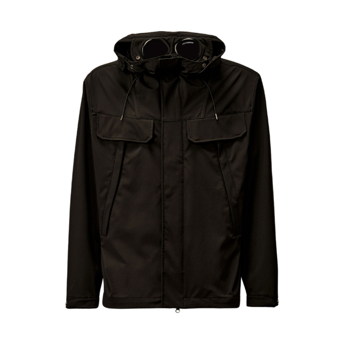 C.P. 컴퍼니 쉘-R 더블 포켓 고글 자켓 블랙 - 25SS(C.P. Company Shell-R Double Pocket Goggle Jacket Black - 25SS)