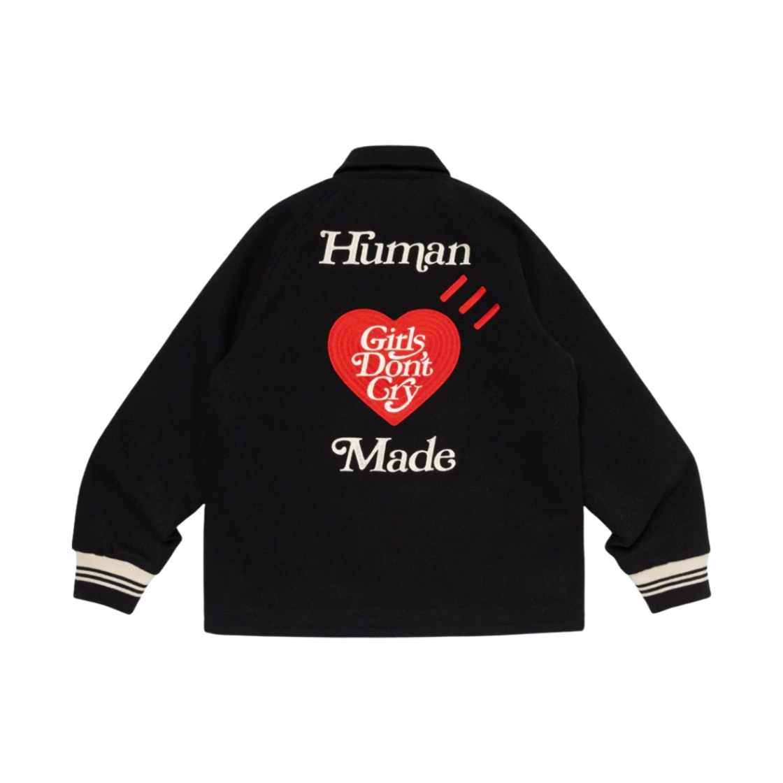 휴먼 메이드 x 베르디 걸스 돈 크라이 스타디움 자켓 블랙(Human Made x Verdy Girls Don't Cry Stadium Jacket Black)