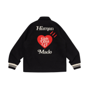 Human Made x Verdy Girls Don't Cry Stadium Jacket Black