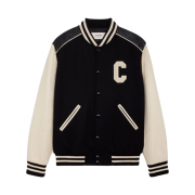 Celine Classic Teddy Jacket in Textured Wool Black