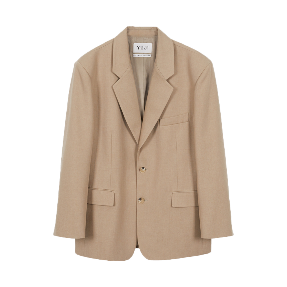 25SW MENS_055 YUJI Mens Blooming Single Tailored Jacket Beige