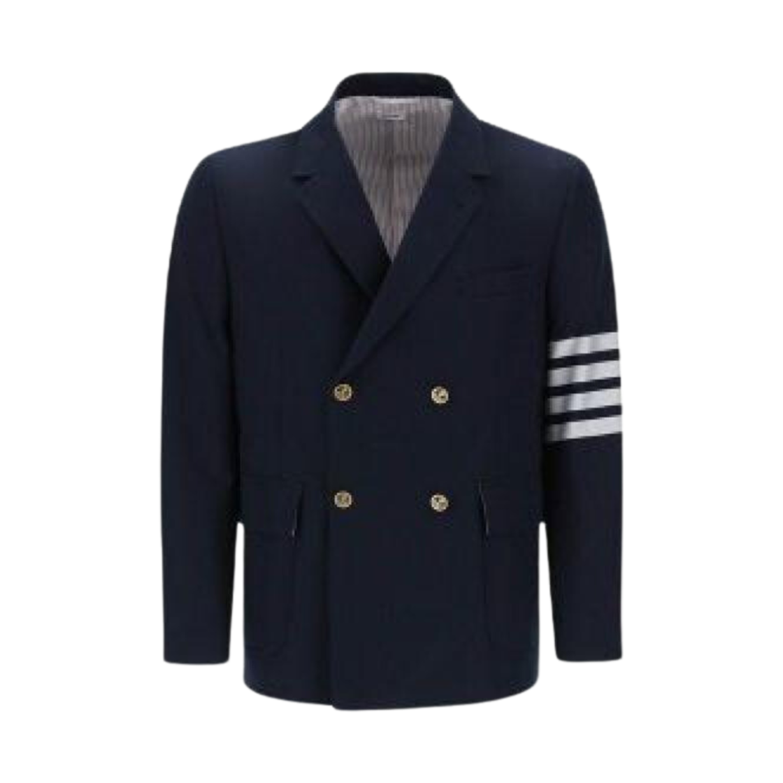 톰브라운 사선 더블 브레스티드 자켓 네이비(Thom Browne 4-Bar Double Breasted Jacket Navy) - 1
