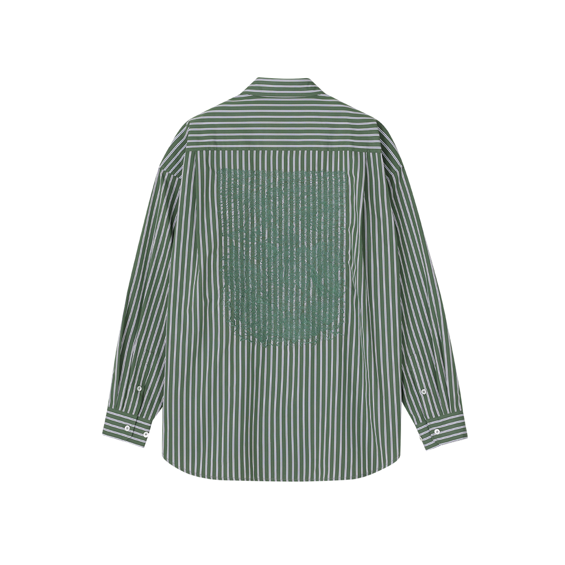 송지오 컬렉션 엠브로이드 바이어스 턱시도 셔츠 그린