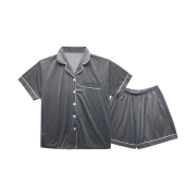 [3% 적립] (W) Aone Cold Check Short Sleeve Pajama Set Gray Check