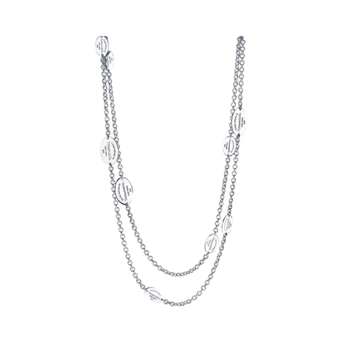 티파니 앤 코 리턴 투 티파니 오벌 태그 스테이션 네클리스 스털링 실버(Tiffany & Co. Return to Tiffany Oval Tag Station Necklace Sterling Silver) - 1