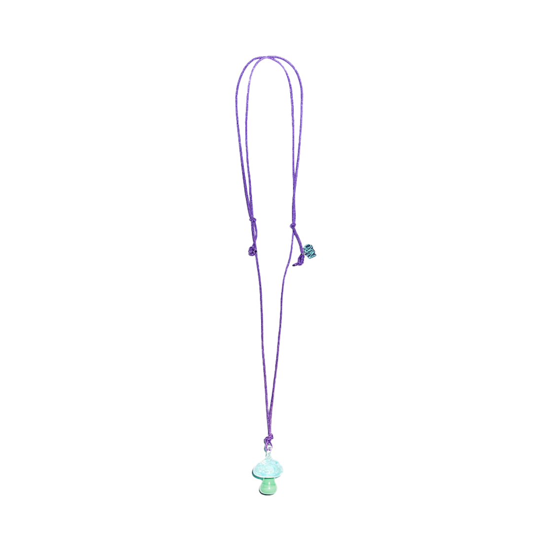 #104_07 NiRO.SERENDiPiTY I love Mushroom Necklace Poly Strap #104 Purple