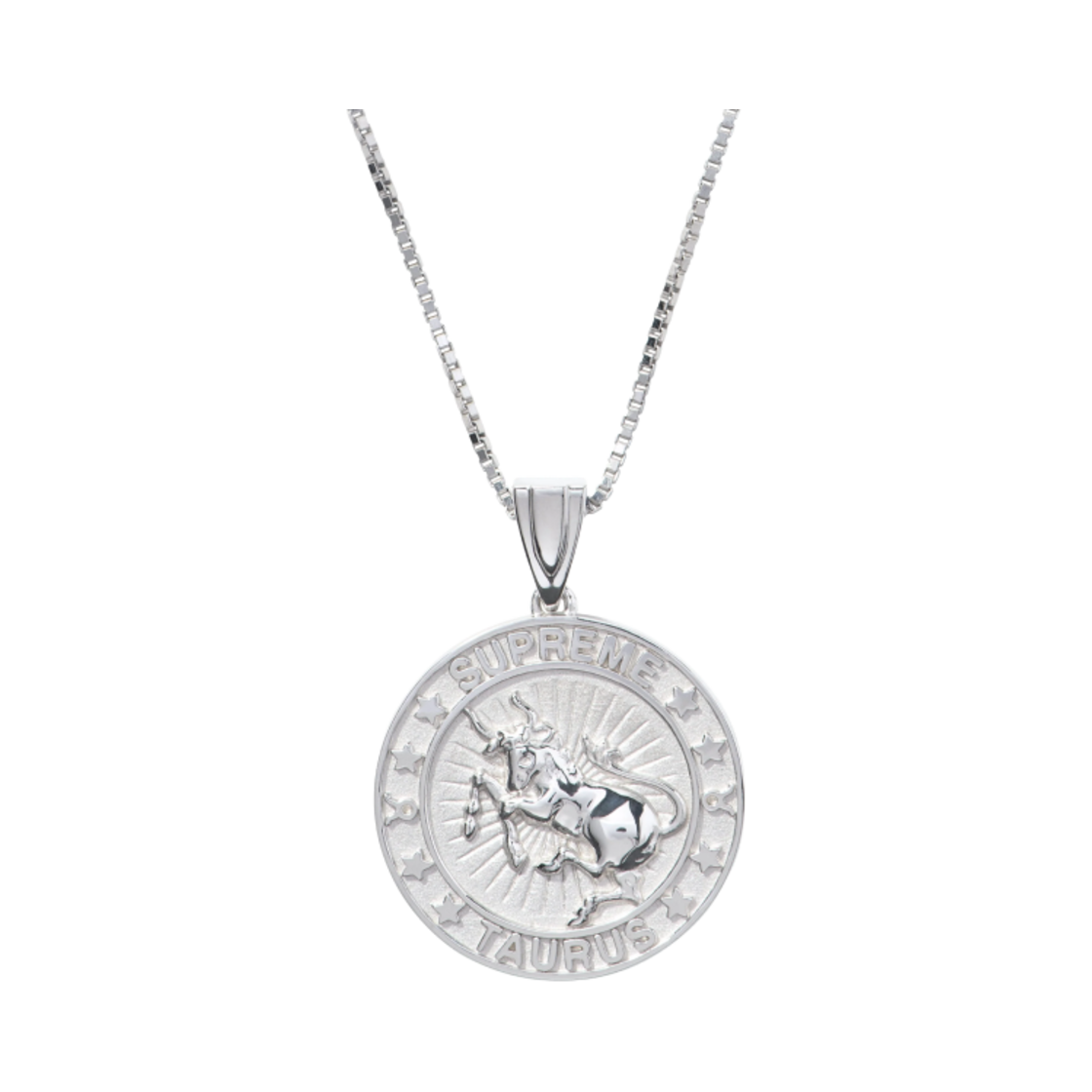슈프림 x 제이콥 앤 코 스털링 실버 조디악 펜던트 실버 타우루스 - 24FW(Supreme x Jacob & Co. Sterling Silver Zodiac Pendant Silver Taurus - 24FW)
