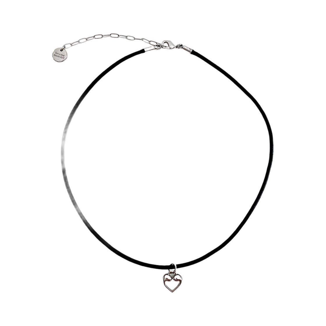 러브미몬스터 미니 몬트 레더 초커 실버(lovememonster Mini Mont Leather Choker Silver)