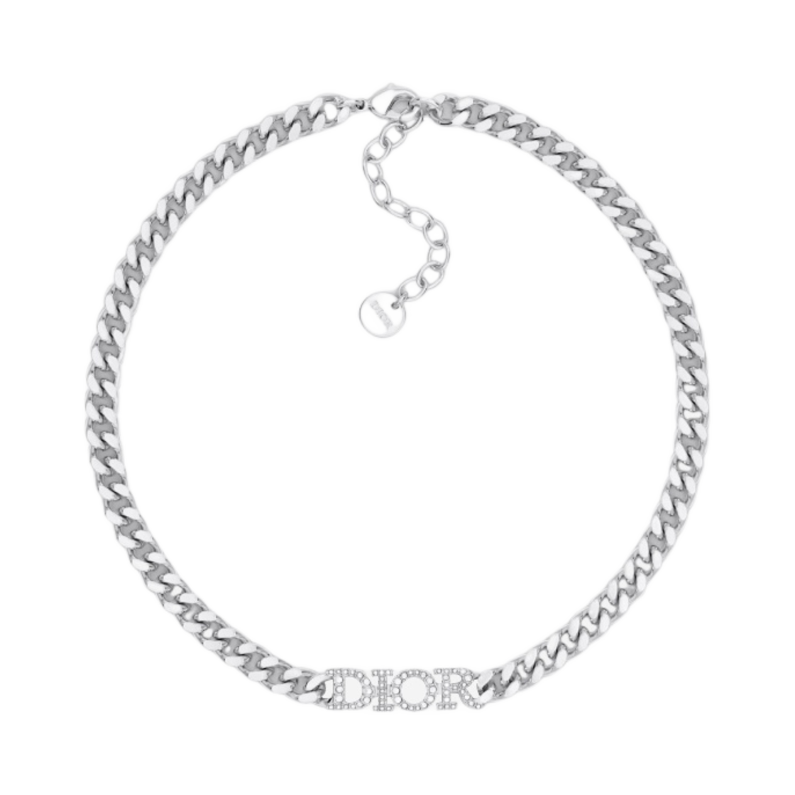 (W) 디올 디오레볼루션 초커 실버 피니쉬 메탈 실버 톤 크리스탈((W) Dior Dio(r)evolution Choker Silver Finish Metal Silver Tone Crystals) - 1