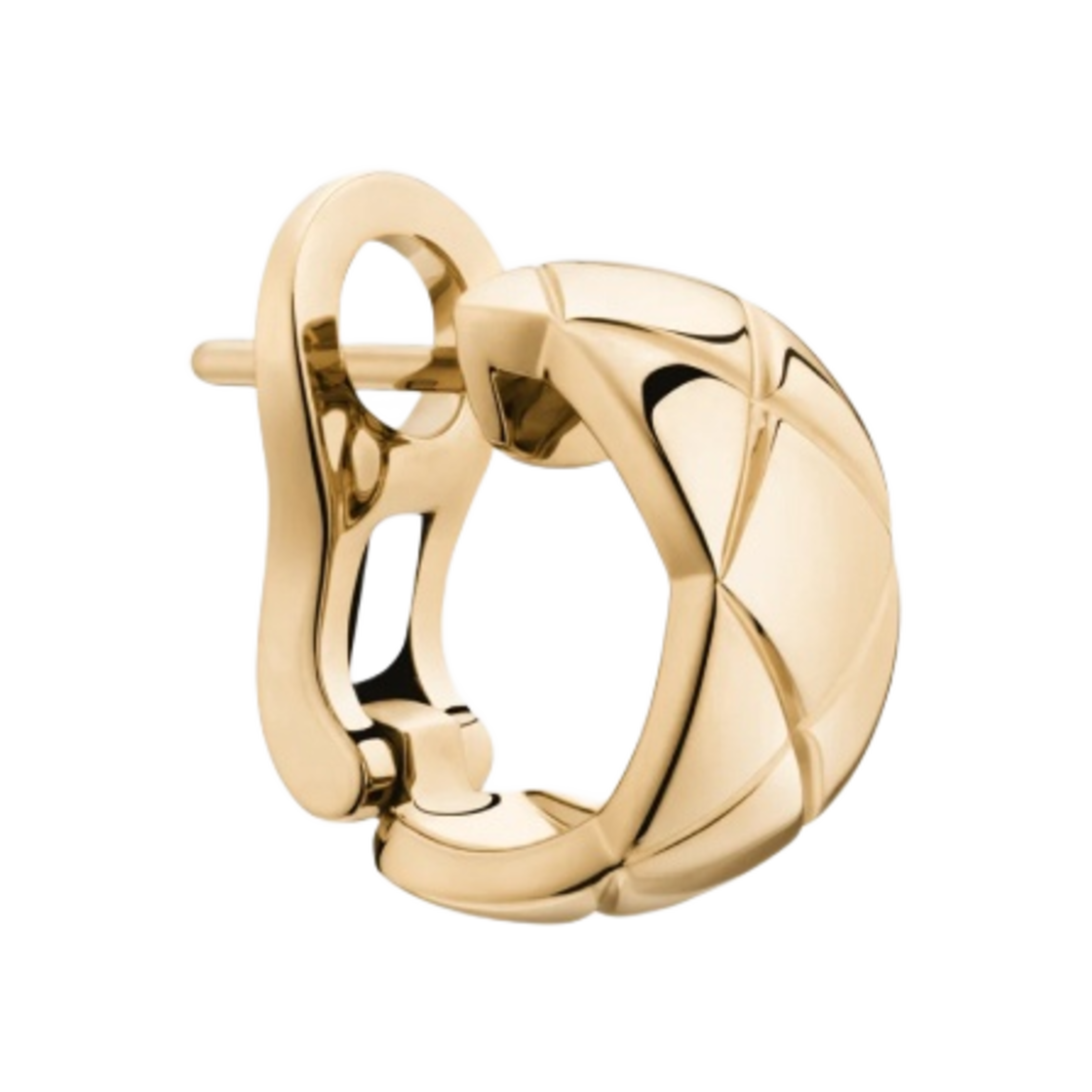 (W) 샤넬 코코 크러쉬 이어링 퀼티드 모티프 & 18K 베이지 골드((W) Chanel Coco Crush Earrings Quilted Motif & 18K Beige Gold) - 2