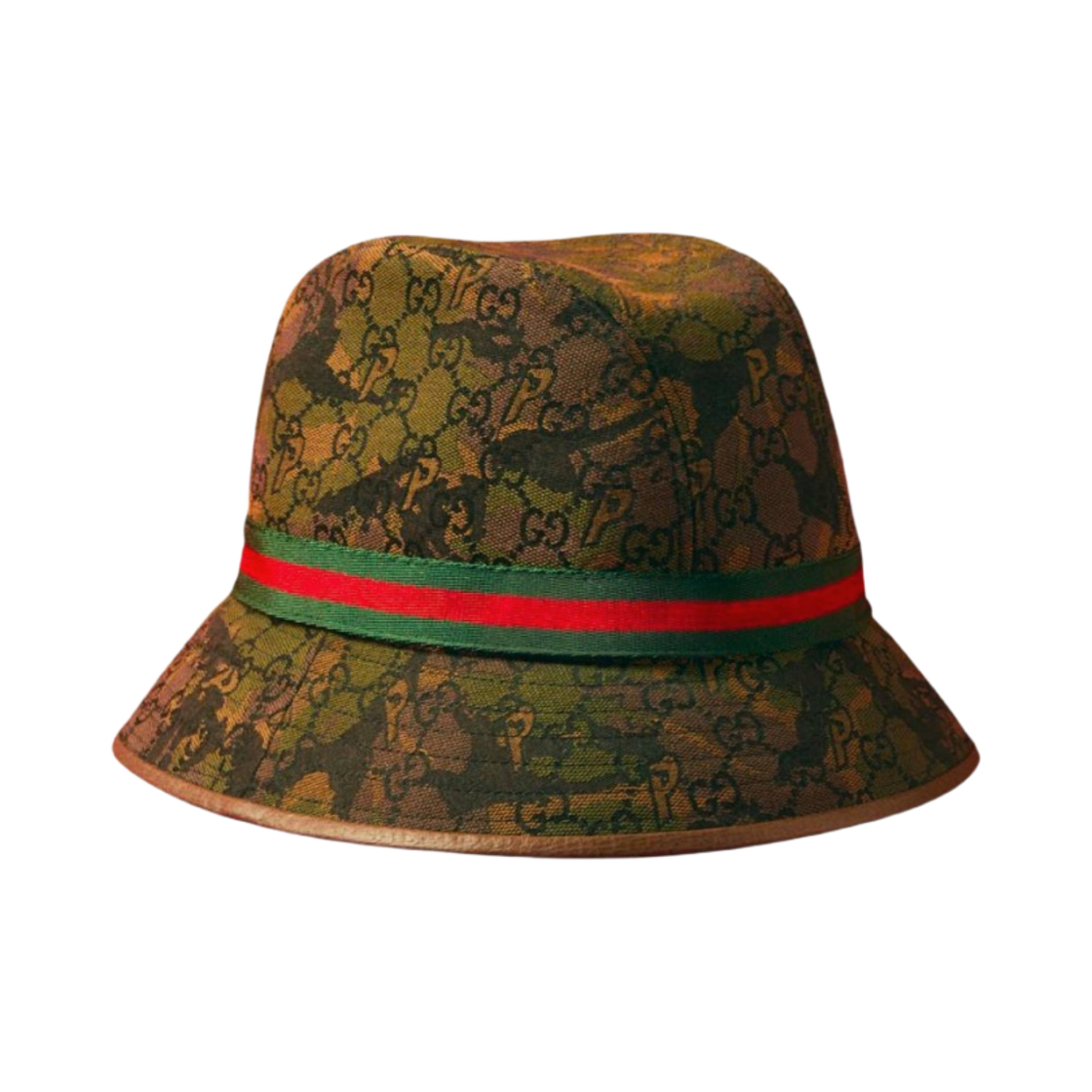 팔라스 x 구찌 웹 로고 디테일 GG-P 캔버스 페도라 카모플라주 - 22FW(Palace x Gucci GG-P Canvas Fedora with Web and Logo Detail Camouflage - 22FW) - 1