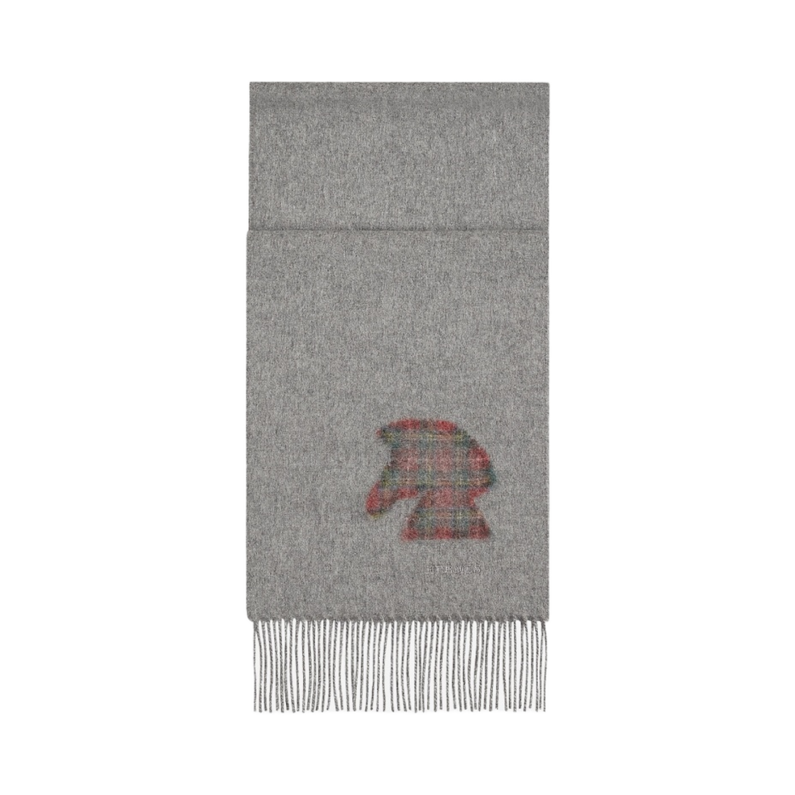 에르메스 하이랜드 자수 패치 머플러 그리 시네(Hermes Highlands Embroidered Patch Muffler Gris Chine) - 1