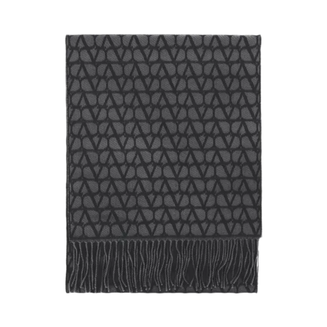 (W) 발렌티노 트왈 아이코노그래피 머플러 블랙 그레이((W) Valentino Toile Iconographe Muffler Black Grey) - 1