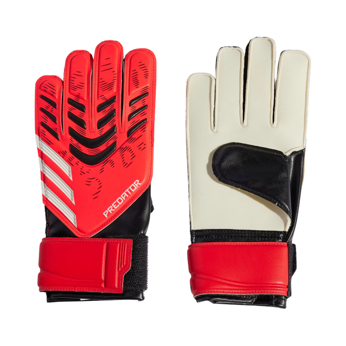 JH3811 (Kids) Adidas Predator Training Goalkeeper Gloves Black Lucid Red