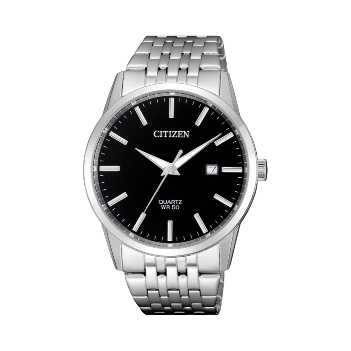 시티즌 쿼츠 39mm 스테인리스 스틸 블랙 실버(Citizen Quartz 39mm Stainless Steel Black Silver)