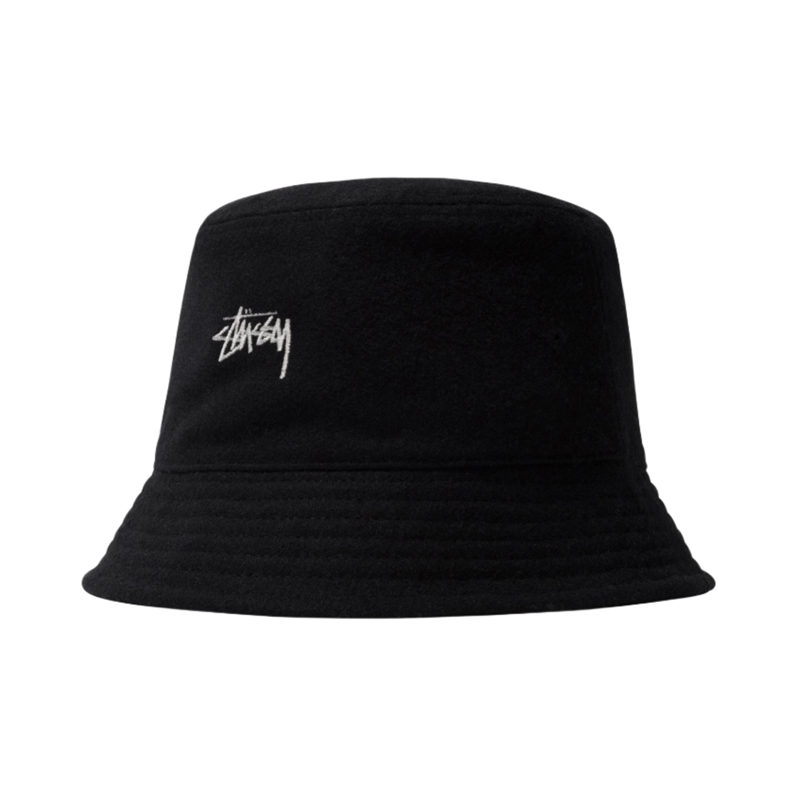 스투시 멜튼 울 딥 버킷햇 블랙