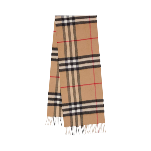 8056850 Burberry Classic Check Cashmere Scarf Archive Beige
