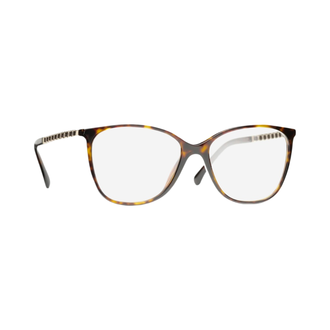 샤넬 스퀘어 프레임메탈 카프스킨 & 다크 톨토이즈(Chanel Square Eyeglasses Metal Calfskin & Dark Tortoise) - 2