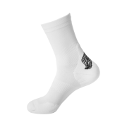 LI2 Black Wing Running Crew Socks White