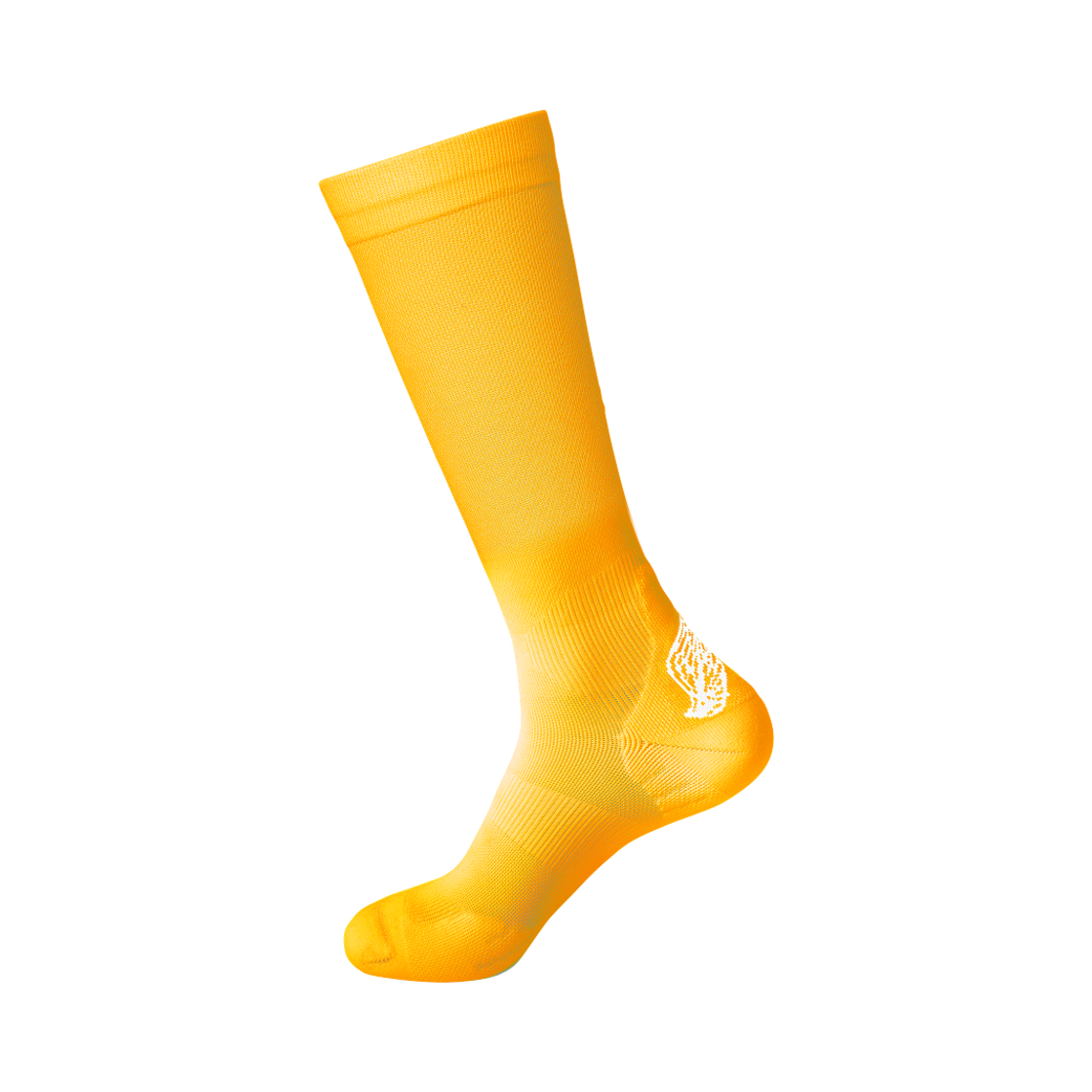 L22EASKE501AYG_ LI2 Black Wing Running Knee Socks Yellow Gold