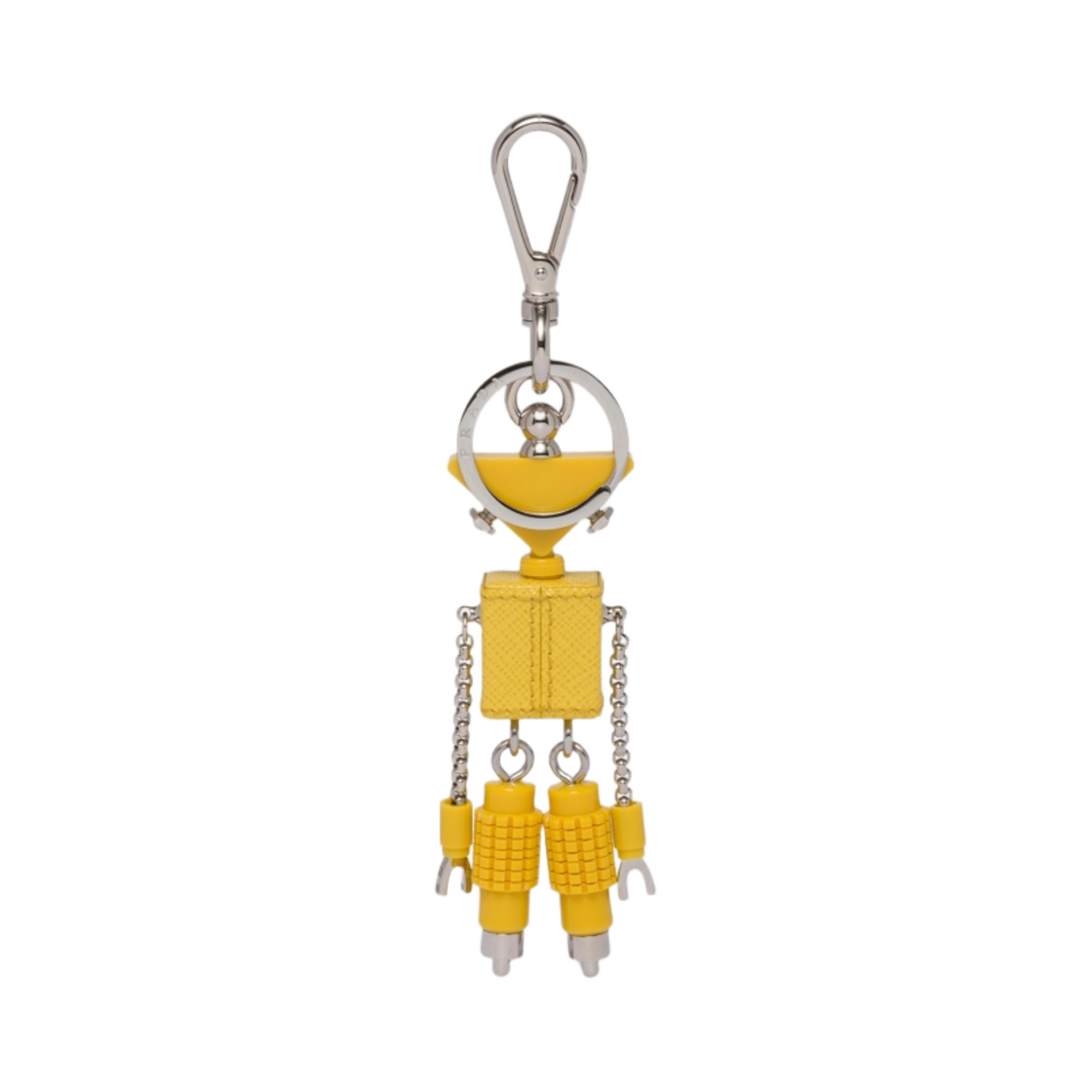 프라다 사피아노 레더 로봇 트릭 키체인 써니 옐로우(Prada Saffiano Leather Robot Trick Keychain Sunny Yellow) - 2