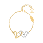 (W) Louis Vuitton Fall in Love Bracelet Gold Silver